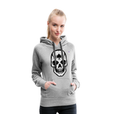 Sudadera con capucha premium "spade skull" - gris jaspeado