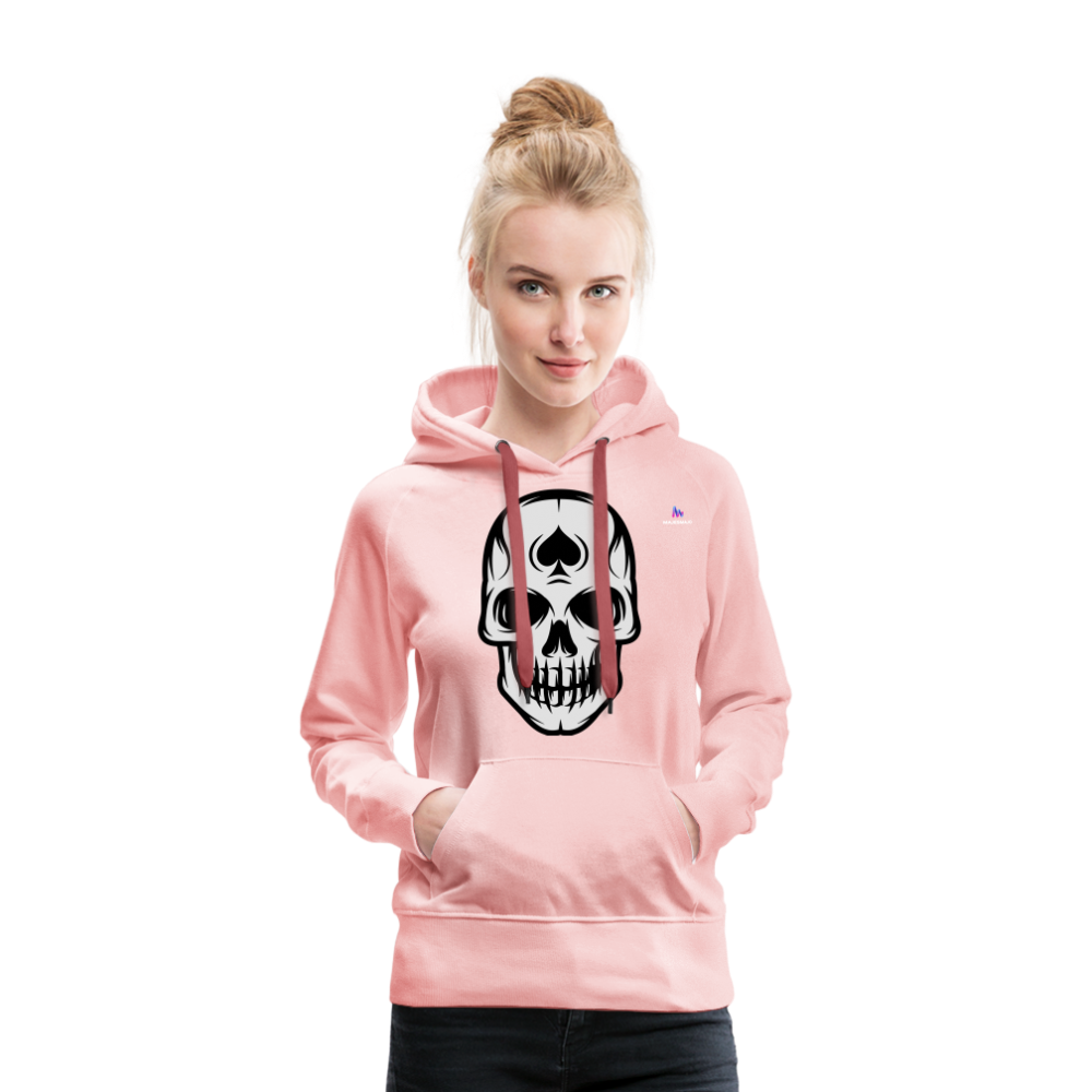 Sudadera con capucha premium "spade skull" - rosa cristal
