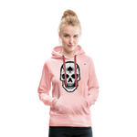 Sudadera con capucha premium "spade skull" - rosa cristal