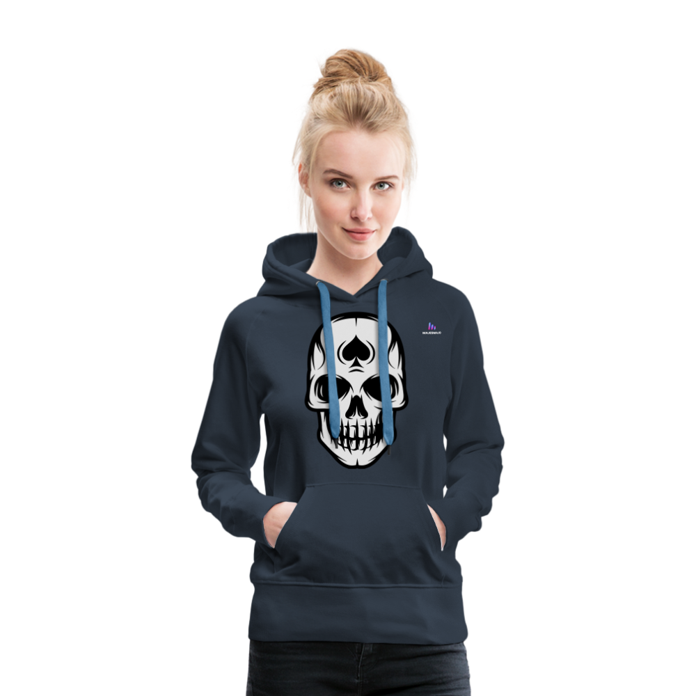Sudadera con capucha premium "spade skull" - azul marino