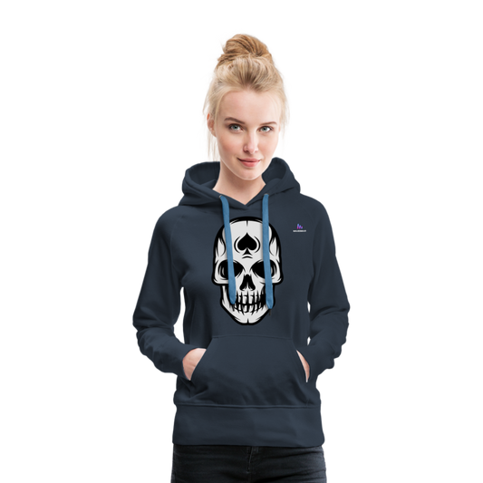 Sudadera con capucha premium "spade skull" - azul marino