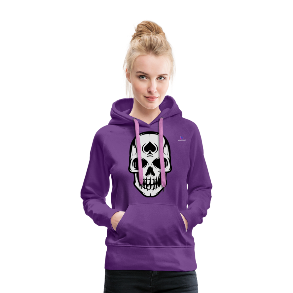 Sudadera con capucha premium "spade skull" - purple