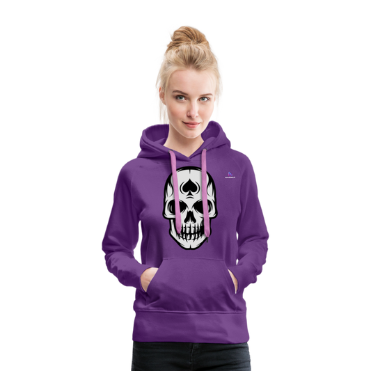 Sudadera con capucha premium "spade skull" - purple