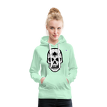 Sudadera con capucha premium "spade skull" - verde menta claro