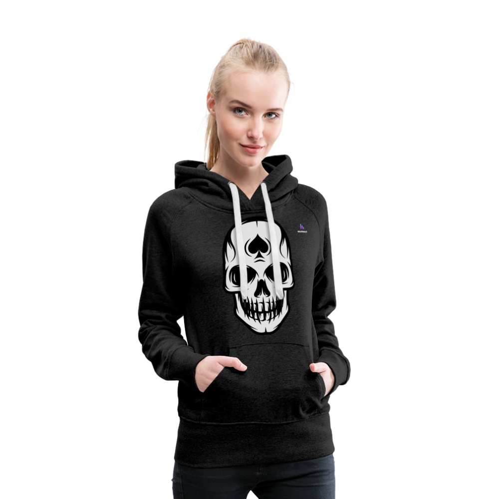 Sudadera con capucha premium "spade skull" - antracita