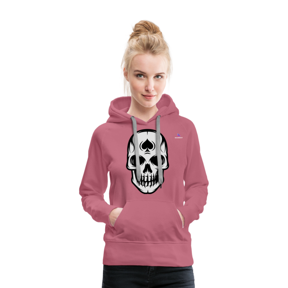 Sudadera con capucha premium "spade skull" - malva