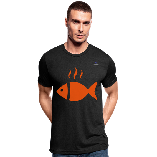 Camisa by Bella & Canvas "Fish" - negro jaspeado