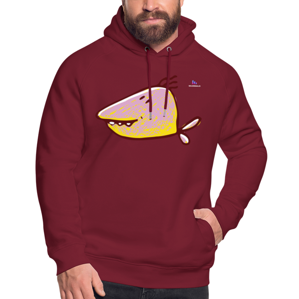 Sudadera ecologica by Stanley & Stella "fish" - rojo burdeos