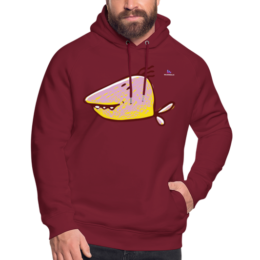 Sudadera ecologica by Stanley & Stella "fish" - rojo burdeos