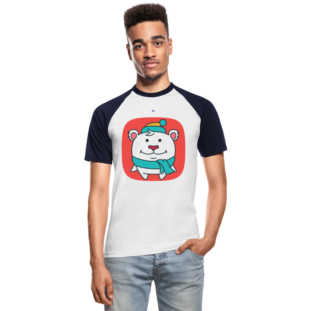 Men’s Baseball T-Shirt - blanco/azul marino