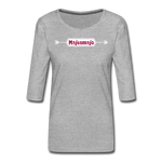 Women's Premium 3/4-Sleeve T-Shirt - gris jaspeado