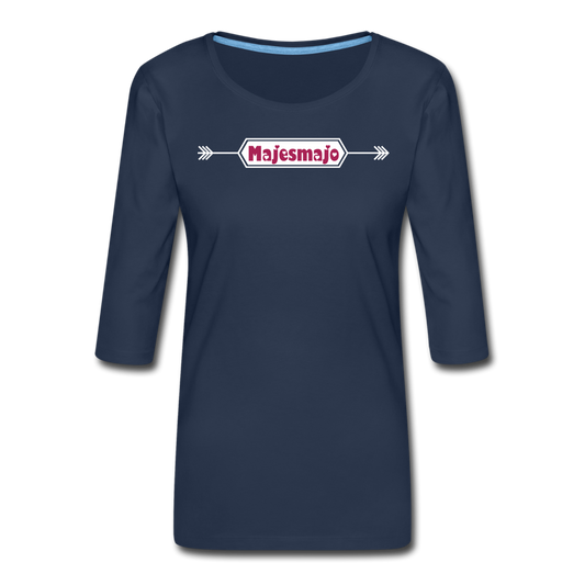 Women's Premium 3/4-Sleeve T-Shirt - azul marino
