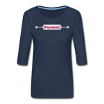 Women's Premium 3/4-Sleeve T-Shirt - azul marino