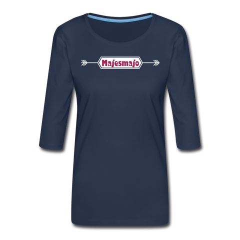 Women's Premium 3/4-Sleeve T-Shirt - azul marino