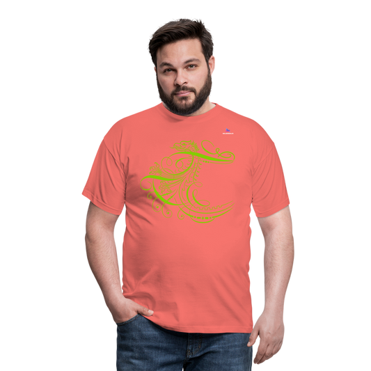 Men's T-Shirt "ornament" - coral