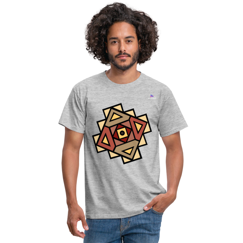 Men's T-Shirt "Native American Symbol" - gris jaspeado