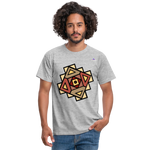 Men's T-Shirt "Native American Symbol" - gris jaspeado