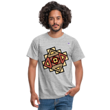 Men's T-Shirt "Native American Symbol" - gris jaspeado