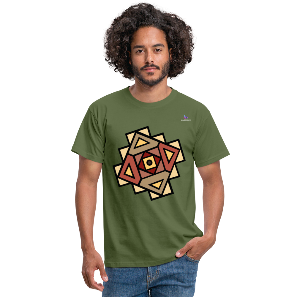 Men's T-Shirt "Native American Symbol" - verde oliva