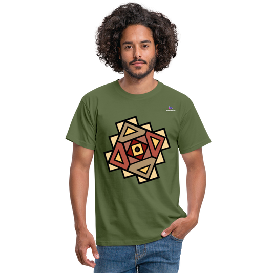 Men's T-Shirt "Native American Symbol" - verde oliva