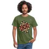 Men's T-Shirt "Native American Symbol" - verde oliva