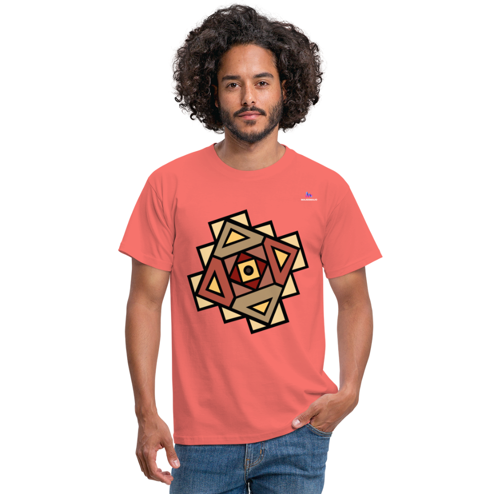 Men's T-Shirt "Native American Symbol" - coral
