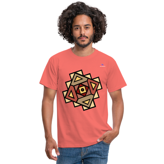 Men's T-Shirt "Native American Symbol" - coral