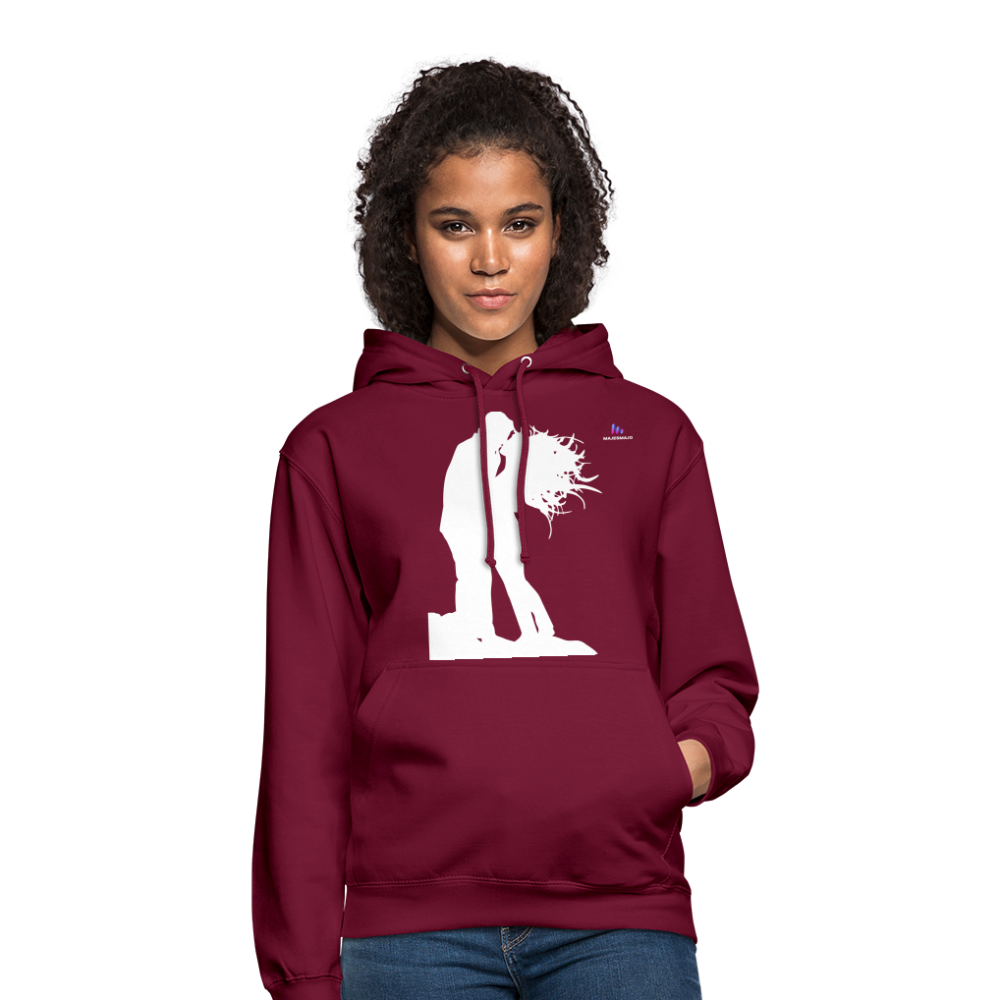 Unisex Hoodie "Lovers" - rojo bordeaux