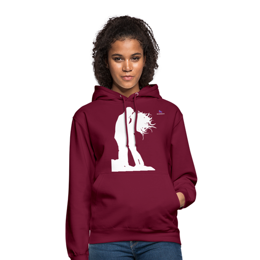 Unisex Hoodie "Lovers" - rojo bordeaux