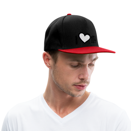 Snapback Cap "i love my" - negro/rojo