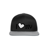 Snapback Cap "i love my" - negro/gris