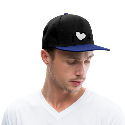 Snapback Cap "i love my" - negro/azul intenso