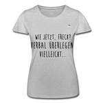 Women’s T-Shirt "Frech?" - gris jaspeado