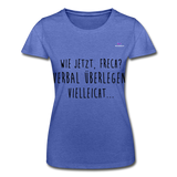 Women’s T-Shirt "Frech?" - azul jaspeado