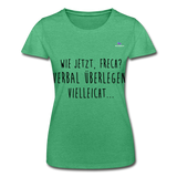 Women’s T-Shirt "Frech?" - verde jaspeado