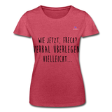 Women’s T-Shirt "Frech?" - rojo salpicado