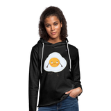 Light Unisex Sweatshirt Hoodie "Fried egg with face" - antracita