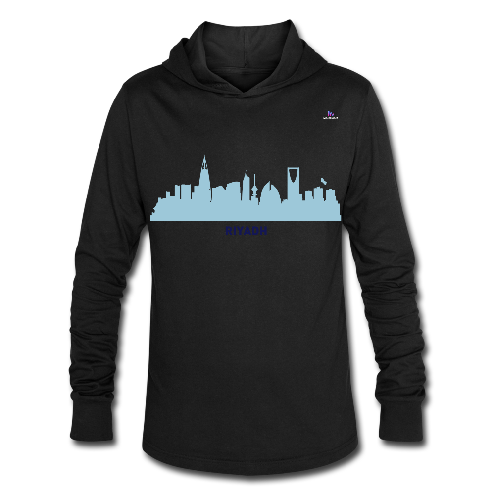 Unisex Tri-Blend Hoodie Shirt "Riyadh, Saudi Arabia" - negro