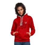 Contrast Colour Hoodie "Happy Valentines Day" - rojo/blanco