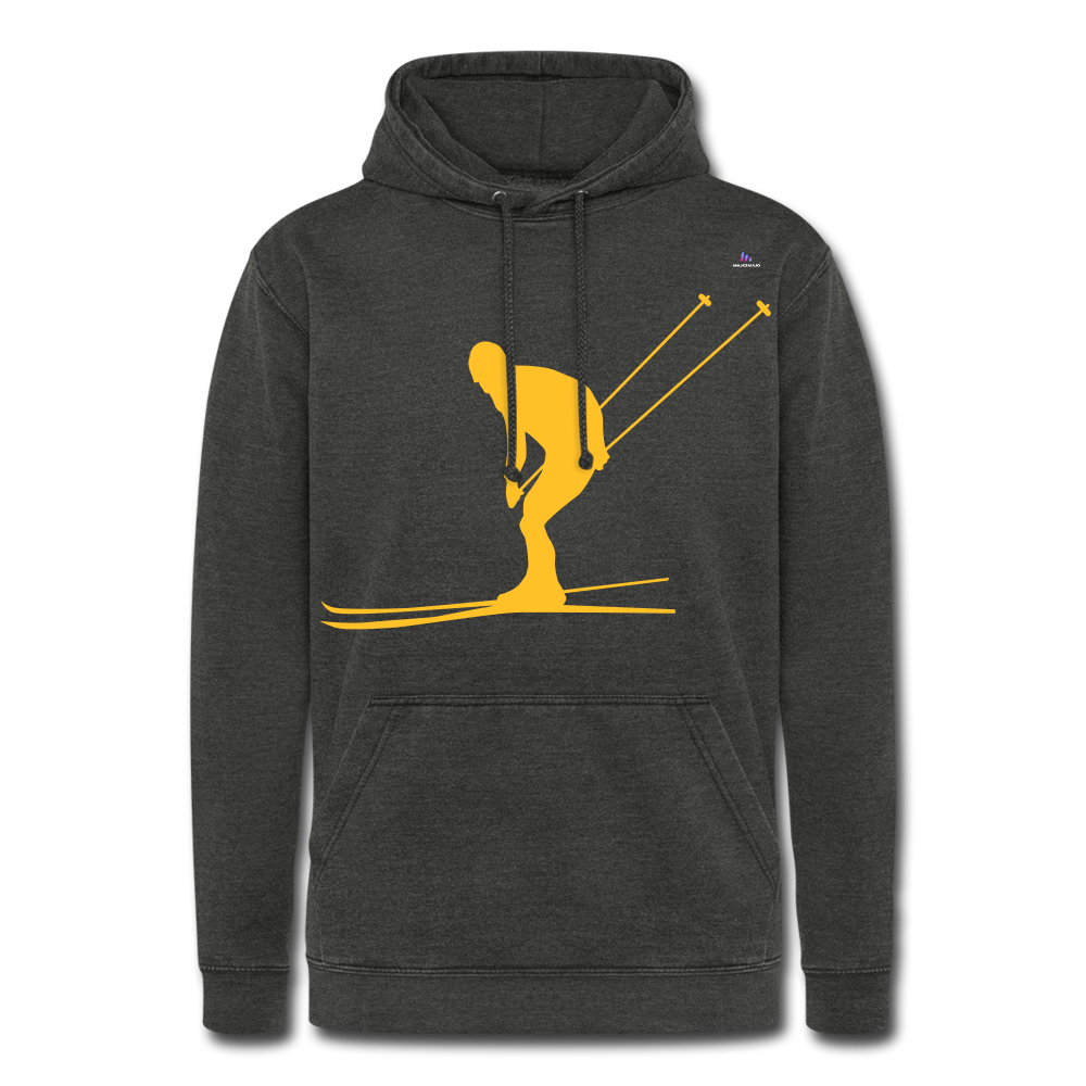 Unisex Vintage Hoodie "skier" - negro vintage