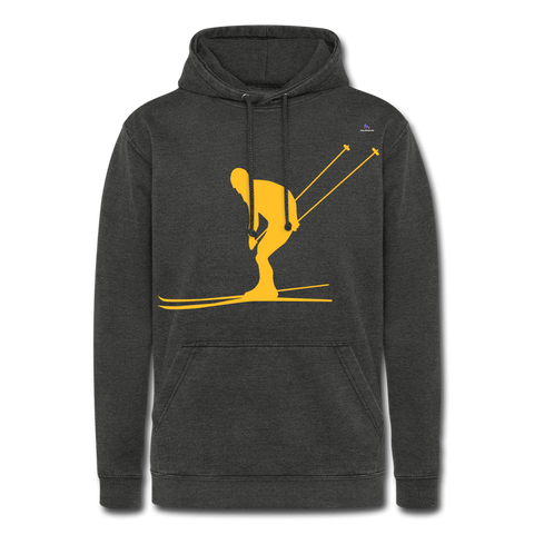 Unisex Vintage Hoodie "skier" - negro vintage