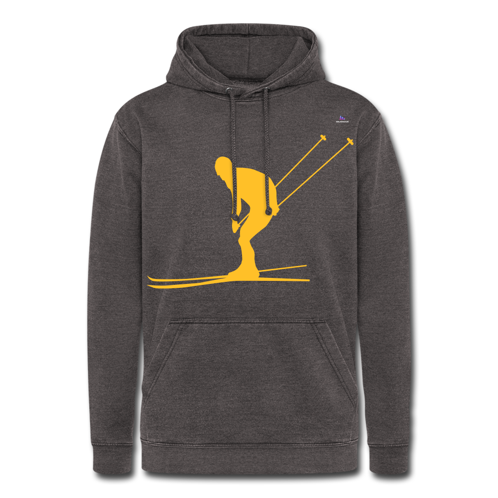 Unisex Vintage Hoodie "skier" - gris vintage