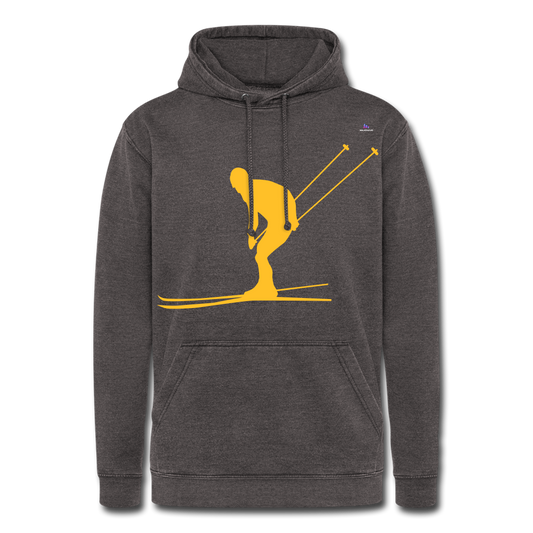 Unisex Vintage Hoodie "skier" - gris vintage