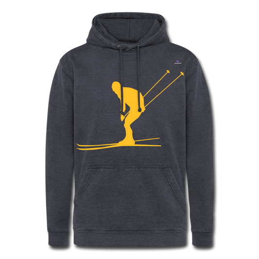 Unisex Vintage Hoodie "skier" - azul marino vintage