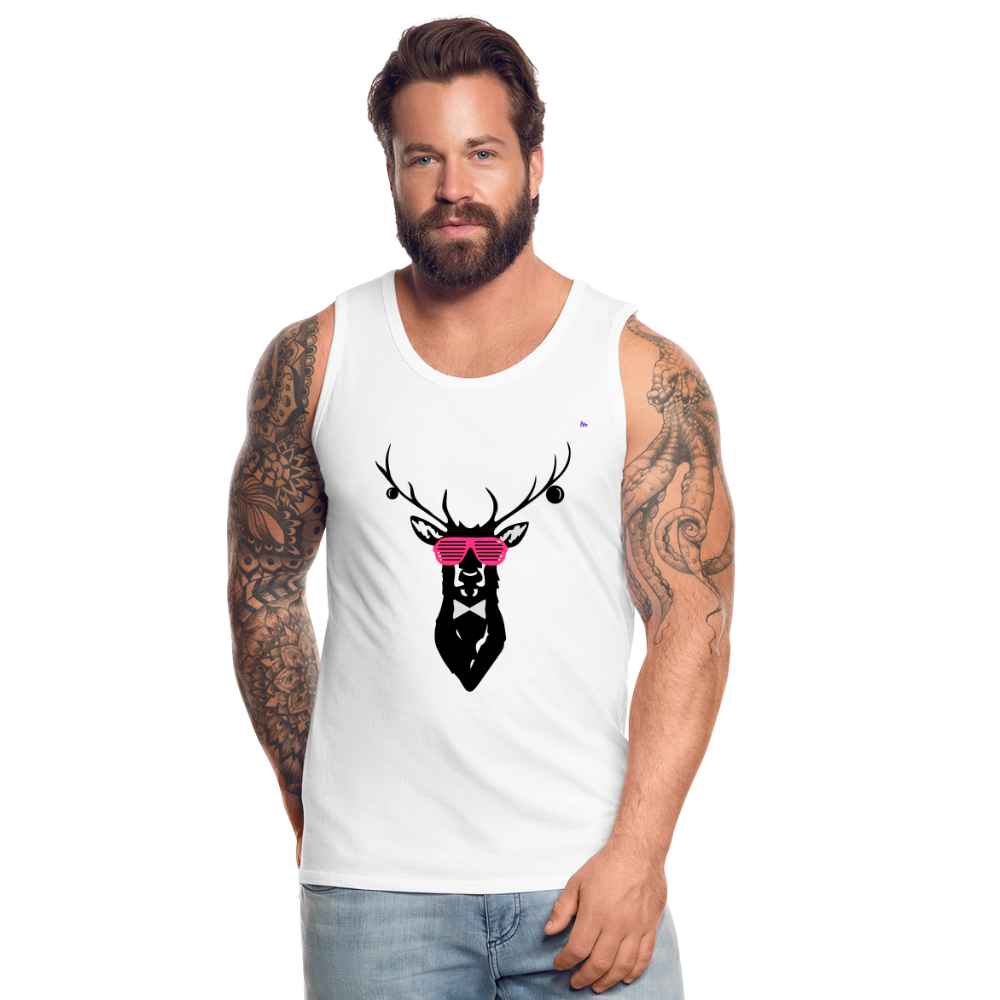 Men's Premium Tank Top "Deer" - blanco