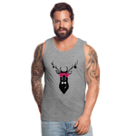 Men's Premium Tank Top "Deer" - gris jaspeado