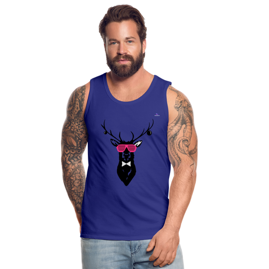 Men's Premium Tank Top "Deer" - azul real