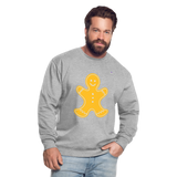 Unisex Sweatshirt "Gingerbread man" - jaspeado blanco gris