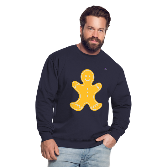Unisex Sweatshirt "Gingerbread man" - azul marino