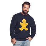 Unisex Sweatshirt "Gingerbread man" - azul marino